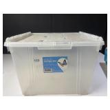 IRIS WING LID STORAGE BOX - CLEAR PLASTIC,