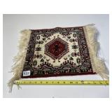 ORIENTAL RUG - RED AND CREAM, CENTRAL MEDALLION,