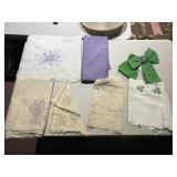 COLLECTION OF VINTAGE EMBROIDERED AND DECORATIVE