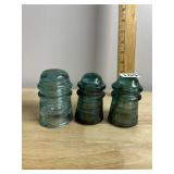HEMINGRAY - VINTAGE GLASS TELEGRAPH INSULATORS,