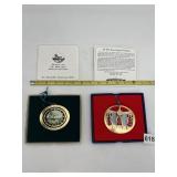 2 WHITE HOUSE CHRISTMAS ORNAMENTS