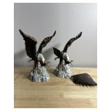 STEFANI PORCELAINS - PAIR OF BALD EAGLE