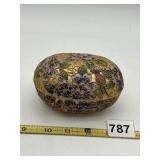 CHINESE CLOISONN ENAMEL EGG-FORM BOX.