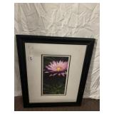 FRAMED FLORAL PHOTOGRAPHS - PINK CACTUS FLOWER