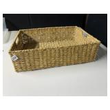 WOVEN STORAGE BASKET - RECTANGULAR, NATURAL