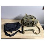 LOT OF 3 BAGS - OLIVE CANVAS MULTI-POCKET