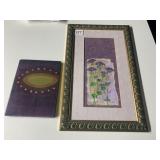 FRAMED FLORAL ARTWORK - PURPLE VERBENA FLOWERS,