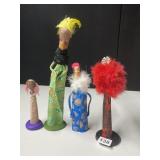 NOVELTY PARTY HATS - SET OF 4, DECORATED WITH