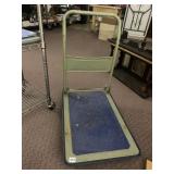 VINTAGE SCHOOL DESK CHAIR - PALE GREEN METAL