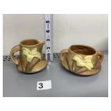 ROSEVILLE - MAGNOLIA CREAM & SUGAR SET, BROWN