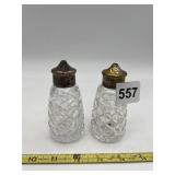 CRYSTAL SALT AND PEPPER SHAKERS