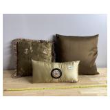 COLLECTION OF THREE DECORATIVE THROW PILLOWS -