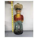 CHALKWARE FIGURE - MULTICOLORED, APPROXIMATELY 8