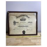 GERMAN DIPLOMA CERTIFICATE, LATE 19TH/EARLY 20TH