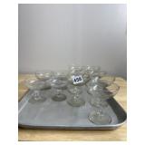 COLLECTION OF CLEAR GLASS STEMWARE AND TUMBLERS -