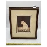 HELEN LUDDEY KEARN - CAT ON WALL - LIMITED