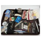 PENS, GLASSES, TIME, FLASHLIGHT, SOAPS, MANICURE