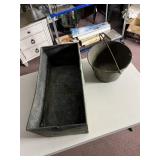 TWO VINTAGE COPPER VESSELS: CAULDRON AND