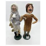 PAIR OF BYERS CHOICE CAROLERS - MARLEY AND THE