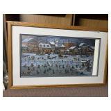 CHARLES WYSOCKI - WINTER VILLAGE SCENE PRINT,