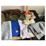 SEWING FABRIC LOT - ASSORTED YARDAGE, SOLIDS AND