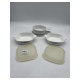 CORNING WARE BLUE CORNFLOWER CASSEROLE SET WITH