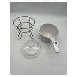 CORNING WARE - 1 QUART SAUCEPAN, MODEL M-68-B,