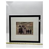VINTAGE MILITARY OR CEREMONIAL PHOTOGRAPH, FRAMED