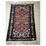 ORIENTAL RUG - HERIZ STYLE, TERRACOTTA MEDALLION,