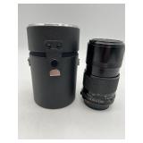 CANON FD 135MM F/3.5 TELEPHOTO LENS WITH LEATHER