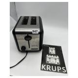 KRUPS STAINLESS STEEL 2-SLICE TOASTER -
