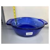 ANCHOR HOCKING - COBALT BLUE GLASS CASSEROLE DISH