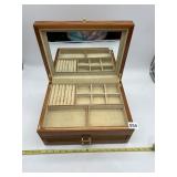 REED AND BARTON JEWELRY BOX WITH 2 DRAWERS