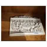 ITALIAN RESIN RELIEF PLAQUE - LAST SUPPER, ORNATE