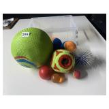 ASSORTED SENSORY BALLS AND TOYS - INCLUDING