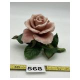 LENOX LUCK  IN BLOOM PORCELAIN ROSE, MINOR CHIPS