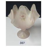 VIKING- FROSTED GLASS TEAPOT, FLORAL PATTERN,