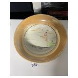 CERAMIC BOWL SET - LUSTER FINISH RIM, FLORAL