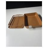 COPPER-TONE BAKING SET - RECTANGULAR PAN WITH