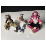 THREE HANDMADE DOLLS - FANTASY CHARACTERS WITH
