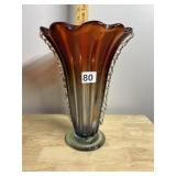 ART GLASS VASE - SOMMERSO STYLE, AMBER TO BLUE