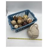 COLLECTION OF DECORATIVE SPHERICAL OBJECTS WITH
