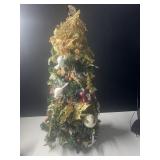 TABLE CHRISTMAS TREE 34' H WITH LIGHTS &