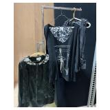 FAUX LEATHER VEST SIZE S, ALBERT MAKALI SKIRT