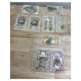 16 VINTAGE NEW YEARS POST CARDS - CANCELED MOST