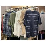 MEN'S SHIRTS VINTAGE TO MODERN, STAINING, XL-2X