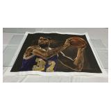SIGNED BASKETBALL PLAYER PRINT - #32 JERSEY,