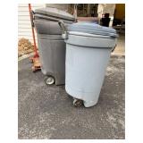 2 ROLLING TRASH CANS