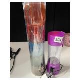 PIER 1 GLASSES PLASTIC, BLEND JET ELECTRIC