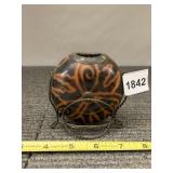 TORTOISESHELL & METAL VASE/VESSEL